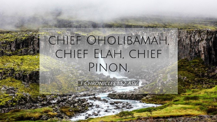 Picture 07 - 1 Chronicles 1:52 ASV Desktop Wallpaper - chief Oholibamah, chief Elah, chief - Desktop Bible Verse Wallpaper