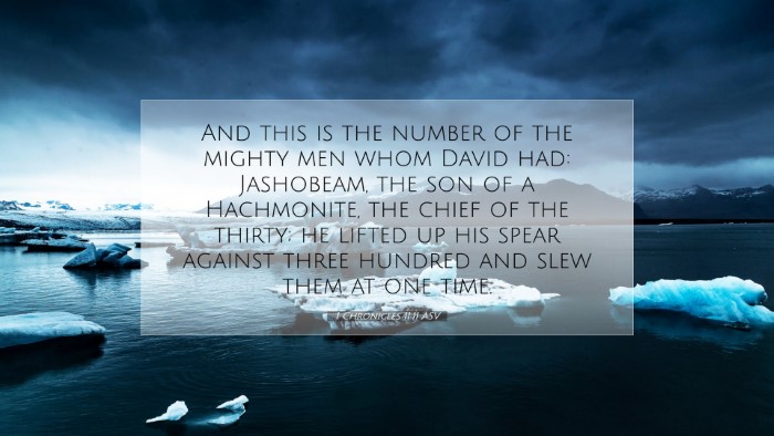 Picture 07 - 1 Chronicles 11:11 ASV Desktop Wallpaper - And this is the number of the mighty men whom - Desktop Bible Verse Wallpaper