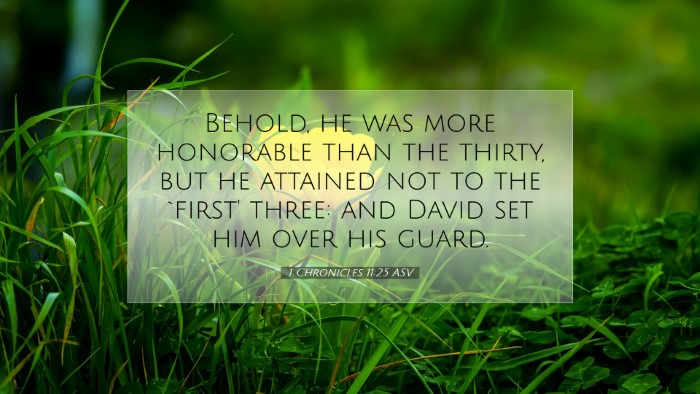 Picture 07 - 1 Chronicles 11:25 ASV Desktop Wallpaper - Behold, he was more honorable than the thirty, - Desktop Bible Verse Wallpaper
