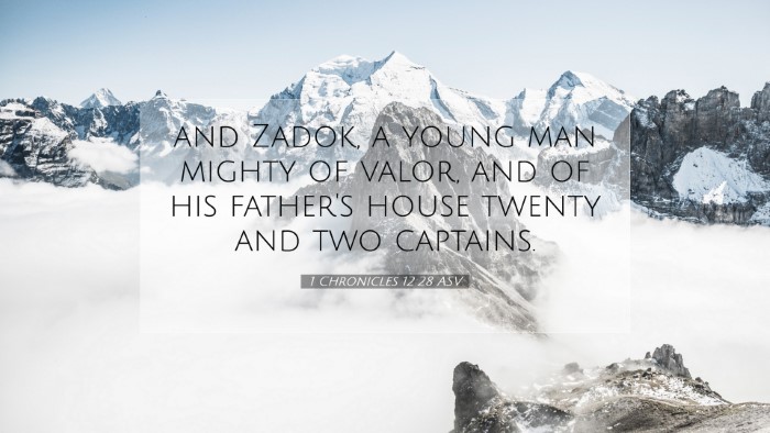 Picture 07 - 1 Chronicles 12:28 ASV Desktop Wallpaper - and Zadok, a young man mighty of valor, and of - Desktop Bible Verse Wallpaper