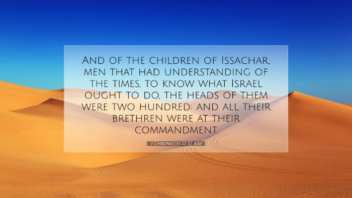 Picture 07 - 1 Chronicles 12:32 ASV Desktop Wallpaper - And of the children of Issachar, men that had - Desktop Bible Verse Wallpaper