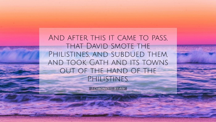 Picture 07 - 1 Chronicles 18:1 ASV Desktop Wallpaper - And after this it came to pass, that David smote - Desktop Bible Verse Wallpaper