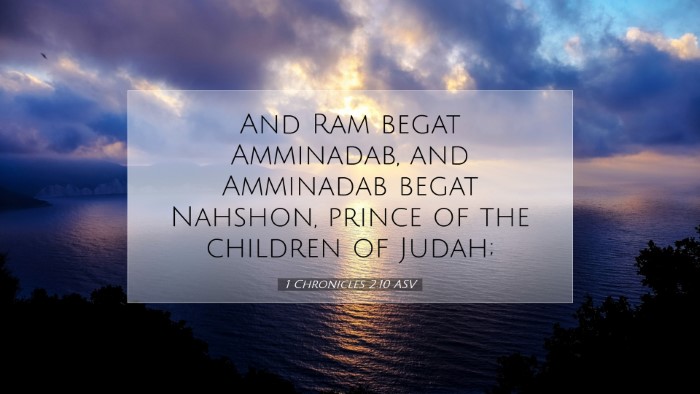 Picture 07 - 1 Chronicles 2:10 ASV Desktop Wallpaper - And Ram begat Amminadab, and Amminadab begat - Desktop Bible Verse Wallpaper
