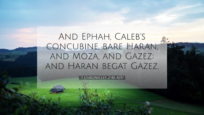 Picture 07 - 1 Chronicles 2:46 ASV Desktop Wallpaper - And Ephah, Caleb's concubine, bare Haran, and - Desktop Bible Verse Wallpaper