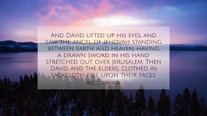 Picture 07 - 1 Chronicles 21:16 ASV Desktop Wallpaper - And David lifted up his eyes, and saw the angel - Desktop Bible Verse Wallpaper