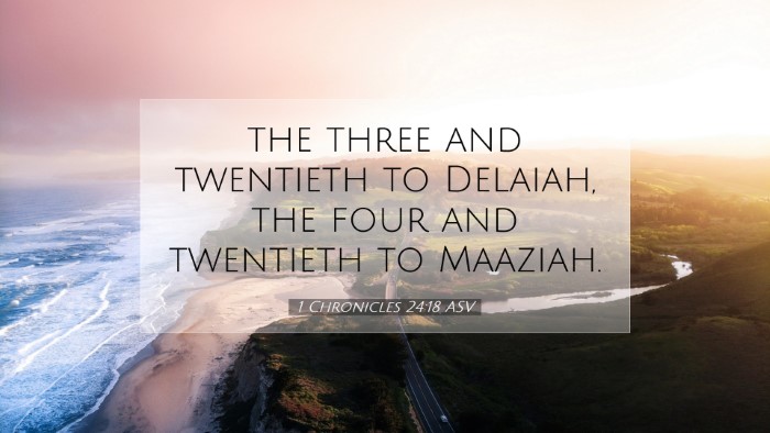 Picture 07 - 1 Chronicles 24:18 ASV Desktop Wallpaper - the three and twentieth to Delaiah, the four and - Desktop Bible Verse Wallpaper
