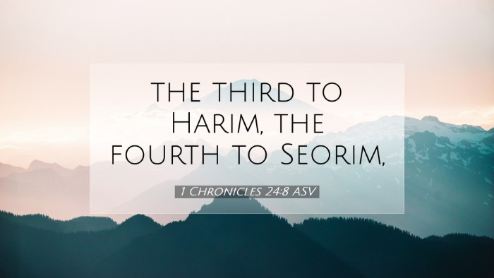 Picture 07 - 1 Chronicles 24:8 ASV Desktop Wallpaper - the third to Harim, the fourth to - Desktop Bible Verse Wallpaper