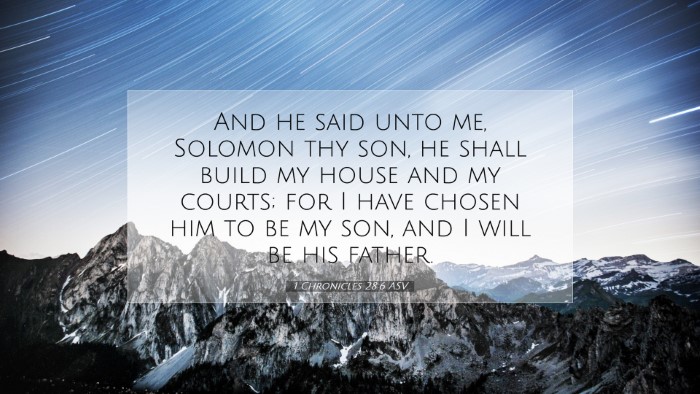 Picture 07 - 1 Chronicles 28:6 ASV Desktop Wallpaper - And he said unto me, Solomon thy son, he shall - Desktop Bible Verse Wallpaper