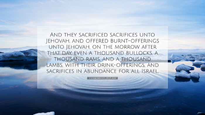 Picture 07 - 1 Chronicles 29:21 ASV Desktop Wallpaper - And they sacrificed sacrifices unto Jehovah, and - Desktop Bible Verse Wallpaper