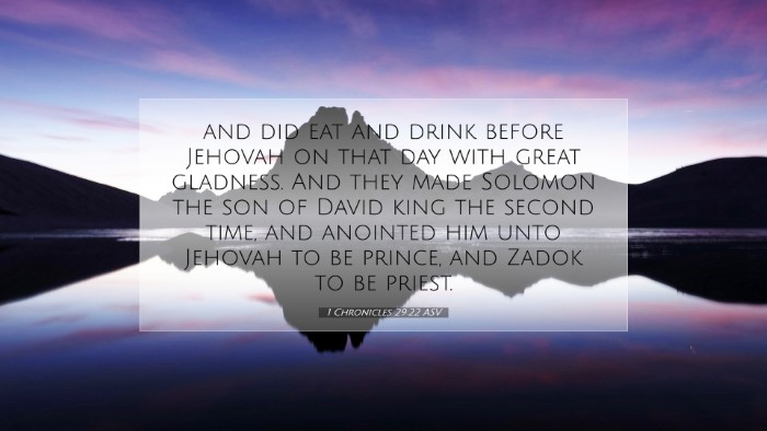 Picture 07 - 1 Chronicles 29:22 ASV Desktop Wallpaper - and did eat and drink before Jehovah on that day - Desktop Bible Verse Wallpaper