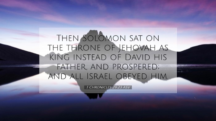 Picture 07 - 1 Chronicles 29:23 ASV Desktop Wallpaper - Then Solomon sat on the throne of Jehovah as king - Desktop Bible Verse Wallpaper