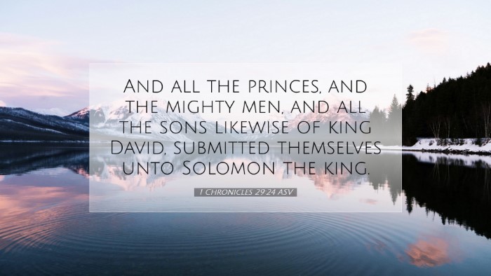 Picture 07 - 1 Chronicles 29:24 ASV Desktop Wallpaper - And all the princes, and the mighty men, and all - Desktop Bible Verse Wallpaper