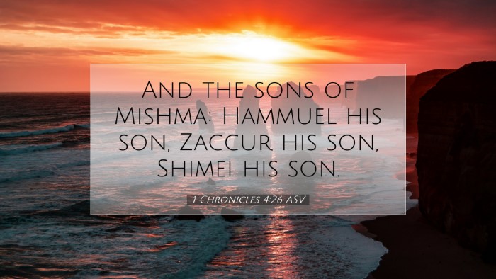 Picture 07 - 1 Chronicles 4:26 ASV Desktop Wallpaper - And the sons of Mishma: Hammuel his son, Zaccur - Desktop Bible Verse Wallpaper