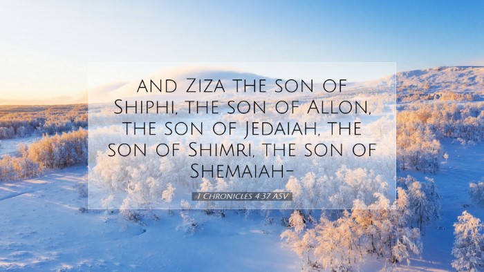 Picture 07 - 1 Chronicles 4:37 ASV Desktop Wallpaper - and Ziza the son of Shiphi, the son of Allon, the - Desktop Bible Verse Wallpaper
