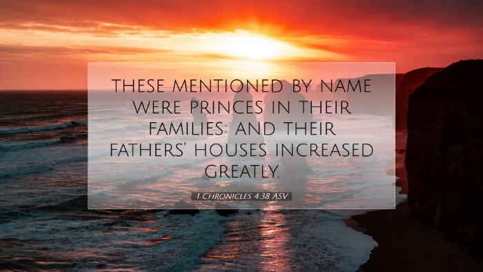 Picture 07 - 1 Chronicles 4:38 ASV Desktop Wallpaper - these mentioned by name were princes in their - Desktop Bible Verse Wallpaper