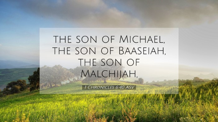 Picture 07 - 1 Chronicles 6:40 ASV Desktop Wallpaper - the son of Michael, the son of Baaseiah, the son - Desktop Bible Verse Wallpaper