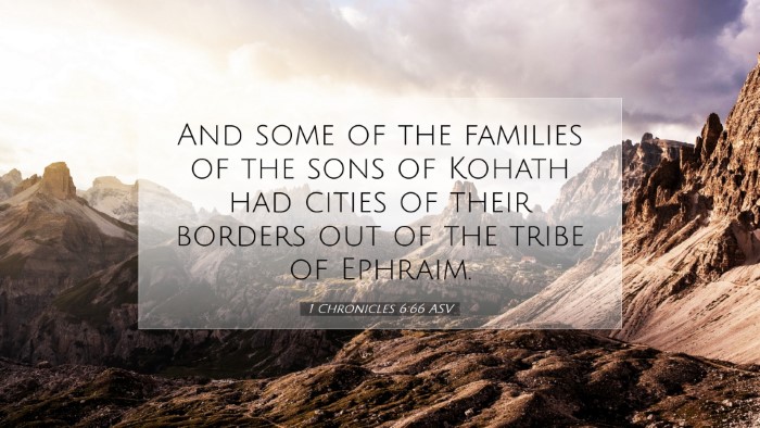 Picture 07 - 1 Chronicles 6:66 ASV Desktop Wallpaper - And some of the families of the sons of Kohath - Desktop Bible Verse Wallpaper