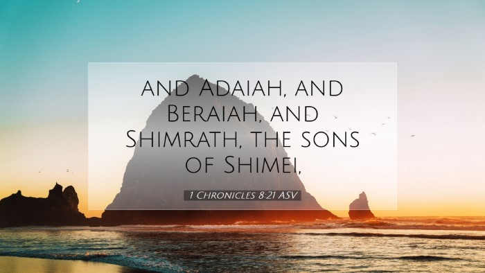 Picture 07 - 1 Chronicles 8:21 ASV Desktop Wallpaper - and Adaiah, and Beraiah, and Shimrath, the sons - Desktop Bible Verse Wallpaper