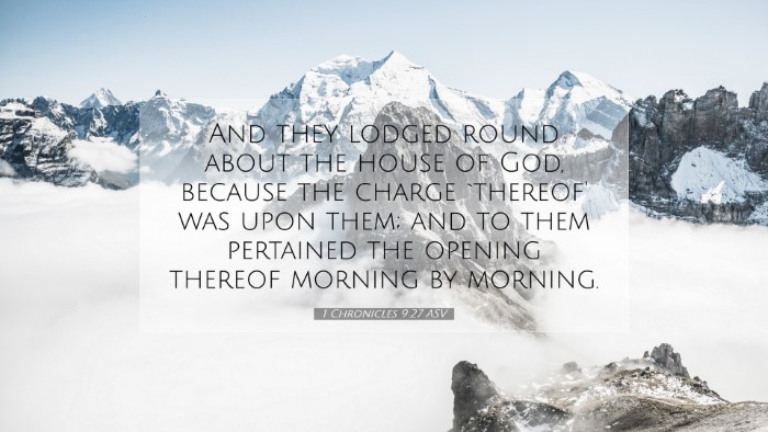 Picture 07 - 1 Chronicles 9:27 ASV Desktop Wallpaper - And they lodged round about the house of God, - Desktop Bible Verse Wallpaper