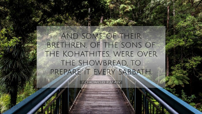 Picture 07 - 1 Chronicles 9:32 ASV Desktop Wallpaper - And some of their brethren, of the sons of the - Desktop Bible Verse Wallpaper