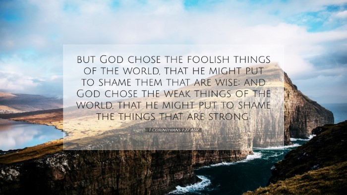 Picture 07 - 1 Corinthians 1:27 ASV Desktop Wallpaper - but God chose the foolish things of the world, - Desktop Bible Verse Wallpaper