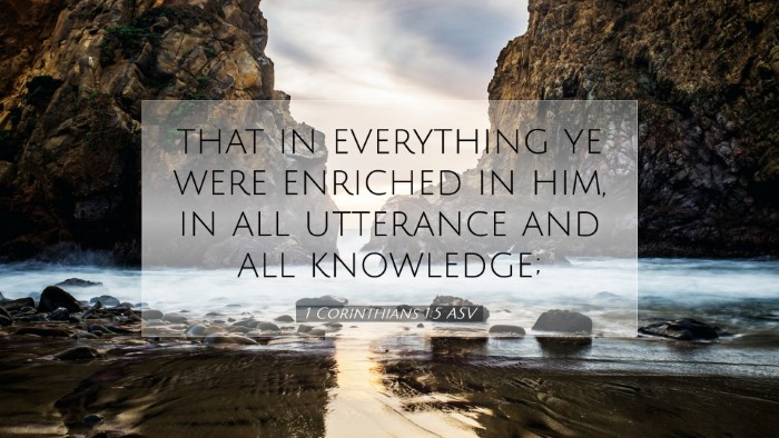 Picture 07 - 1 Corinthians 1:5 ASV Desktop Wallpaper - that in everything ye were enriched in him, in - Desktop Bible Verse Wallpaper