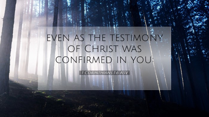 Picture 07 - 1 Corinthians 1:6 ASV Desktop Wallpaper - even as the testimony of Christ was confirmed in - Desktop Bible Verse Wallpaper