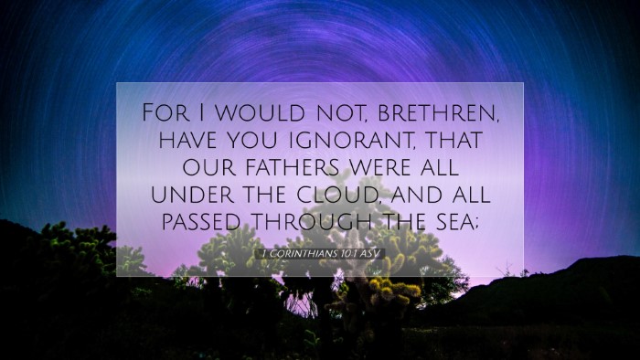 Picture 07 - 1 Corinthians 10:1 ASV Desktop Wallpaper - For I would not, brethren, have you ignorant, - Desktop Bible Verse Wallpaper