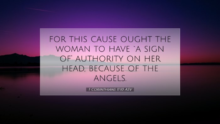Picture 07 - 1 Corinthians 11:10 ASV Desktop Wallpaper - for this cause ought the woman to have `a sign - Desktop Bible Verse Wallpaper