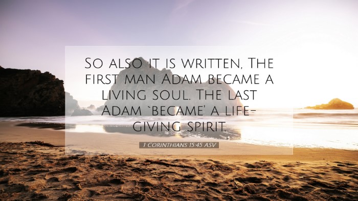 Picture 07 - 1 Corinthians 15:45 ASV Desktop Wallpaper - So also it is written, The first man Adam became - Desktop Bible Verse Wallpaper