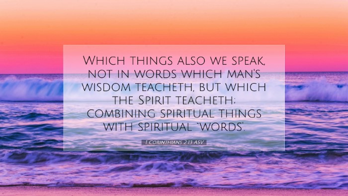 Picture 07 - 1 Corinthians 2:13 ASV Desktop Wallpaper - Which things also we speak, not in words which - Desktop Bible Verse Wallpaper