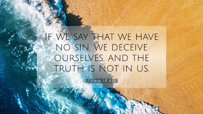 Picture 07 - 1 John 1:8 ASV Desktop Wallpaper - If we say that we have no sin, we deceive - Desktop Bible Verse Wallpaper