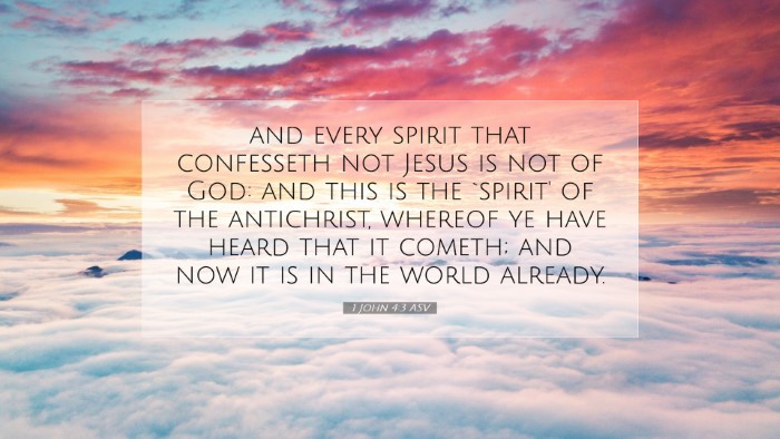 Picture 07 - 1 John 4:3 ASV Desktop Wallpaper - and every spirit that confesseth not Jesus is not - Desktop Bible Verse Wallpaper