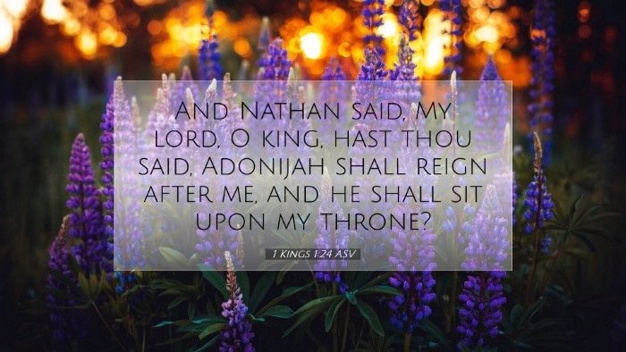Picture 07 - 1 Kings 1:24 ASV Desktop Wallpaper - And Nathan said, My lord, O king, hast thou said, - Desktop Bible Verse Wallpaper