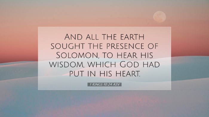 Picture 07 - 1 Kings 10:24 ASV Desktop Wallpaper - And all the earth sought the presence of Solomon, - Desktop Bible Verse Wallpaper