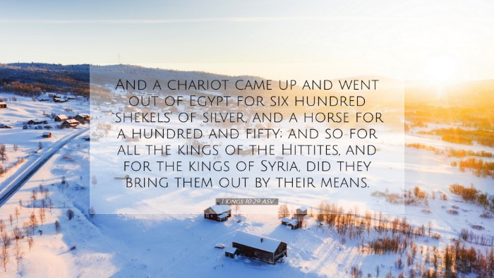Picture 07 - 1 Kings 10:29 ASV Desktop Wallpaper - And a chariot came up and went out of Egypt for - Desktop Bible Verse Wallpaper