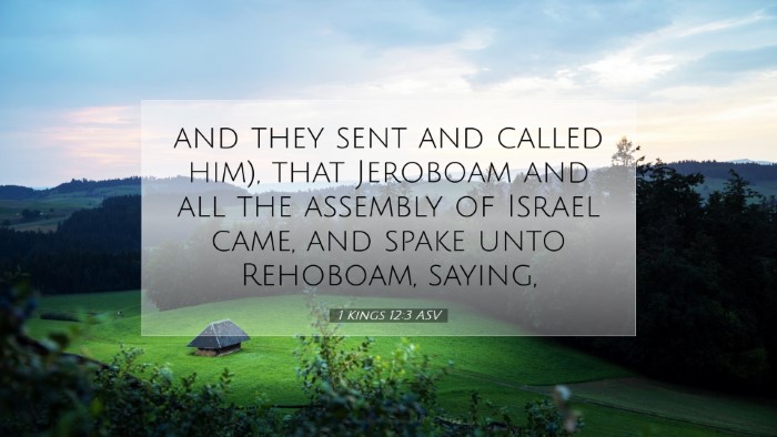 Picture 07 - 1 Kings 12:3 ASV Desktop Wallpaper - and they sent and called him), that Jeroboam and - Desktop Bible Verse Wallpaper