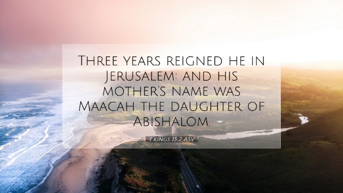 Picture 07 - 1 Kings 15:2 ASV Desktop Wallpaper - Three years reigned he in Jerusalem: and his - Desktop Bible Verse Wallpaper