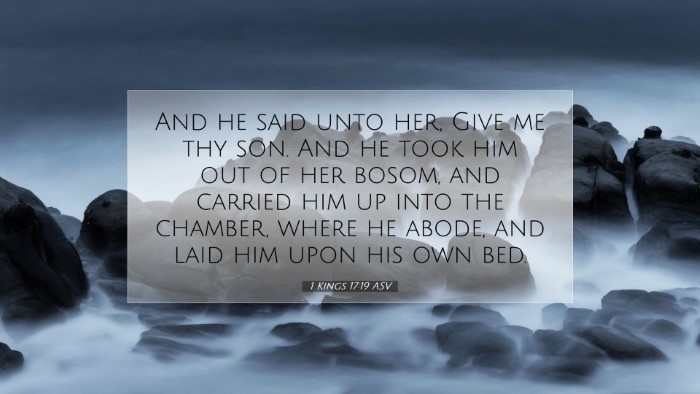 Picture 07 - 1 Kings 17:19 ASV Desktop Wallpaper - And he said unto her, Give me thy son. And he - Desktop Bible Verse Wallpaper