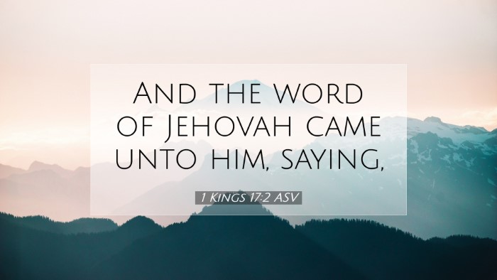 Picture 07 - 1 Kings 17:2 ASV Desktop Wallpaper - And the word of Jehovah came unto him, - Desktop Bible Verse Wallpaper