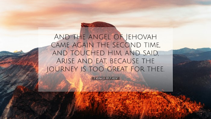 Picture 07 - 1 Kings 19:7 ASV Desktop Wallpaper - And the angel of Jehovah came again the second - Desktop Bible Verse Wallpaper
