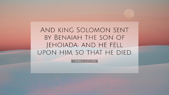 Picture 07 - 1 Kings 2:25 ASV Desktop Wallpaper - And king Solomon sent by Benaiah the son of - Desktop Bible Verse Wallpaper