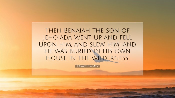 Picture 07 - 1 Kings 2:34 ASV Desktop Wallpaper - Then Benaiah the son of Jehoiada went up, and - Desktop Bible Verse Wallpaper