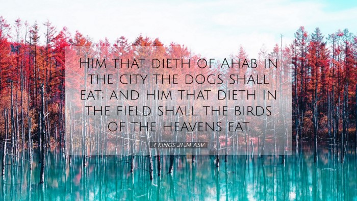 Picture 07 - 1 Kings 21:24 ASV Desktop Wallpaper - Him that dieth of Ahab in the city the dogs shall - Desktop Bible Verse Wallpaper