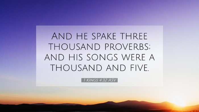 Picture 07 - 1 Kings 4:32 ASV Desktop Wallpaper - And he spake three thousand proverbs; and his - Desktop Bible Verse Wallpaper