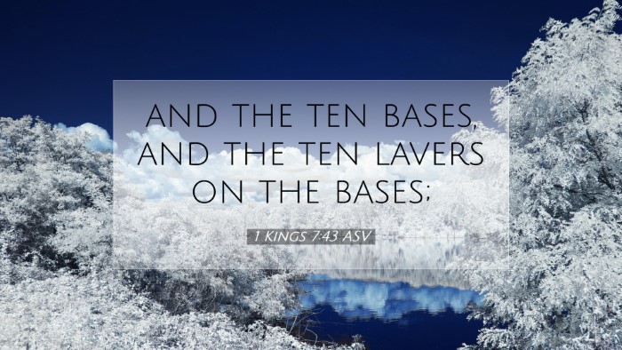 Picture 07 - 1 Kings 7:43 ASV Desktop Wallpaper - and the ten bases, and the ten lavers on the - Desktop Bible Verse Wallpaper