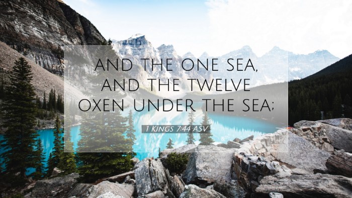 Picture 07 - 1 Kings 7:44 ASV Desktop Wallpaper - and the one sea, and the twelve oxen under the - Desktop Bible Verse Wallpaper