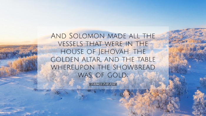 Picture 07 - 1 Kings 7:48 ASV Desktop Wallpaper - And Solomon made all the vessels that were in the - Desktop Bible Verse Wallpaper