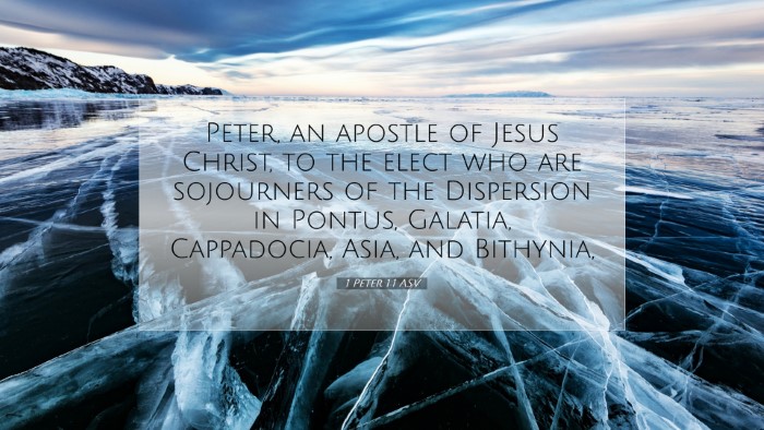 Picture 07 - 1 Peter 1:1 ASV Desktop Wallpaper - Peter, an apostle of Jesus Christ, to the elect - Desktop Bible Verse Wallpaper