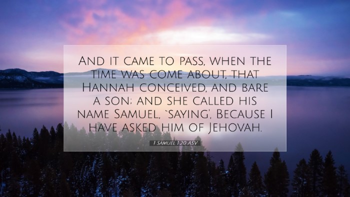 Picture 07 - 1 Samuel 1:20 ASV Desktop Wallpaper - And it came to pass, when the time was come - Desktop Bible Verse Wallpaper